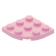 LEGO lapos elem lekerekített sarokkal 3x3, világos rózsaszín (30357)